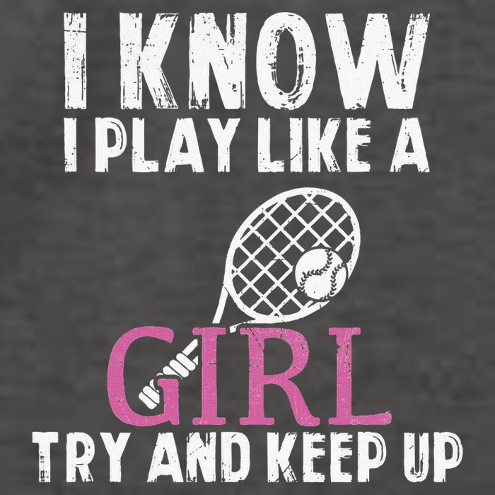 Play Like A Girl Try And Keep Up Womens Tennis Player Gift Vector Backpack