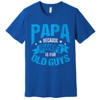 Papa Like A Grandpa Only Cooler Grandma Fatherhood Funny Funny Gift Premium T-Shirt