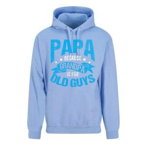 Papa Like A Grandpa Only Cooler Grandma Fatherhood Funny Funny Gift Unisex Surf Hoodie