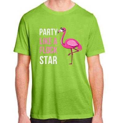 Party Like A Flock Star Pink Flamingo Adult ChromaSoft Performance T-Shirt