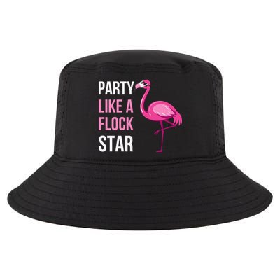 Party Like A Flock Star Pink Flamingo Cool Comfort Performance Bucket Hat