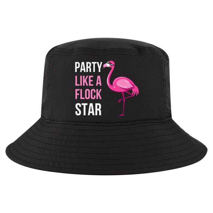 Party Like A Flock Star Pink Flamingo Cool Comfort Performance Bucket Hat