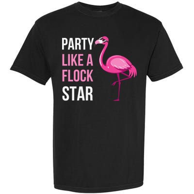 Party Like A Flock Star Pink Flamingo Garment-Dyed Heavyweight T-Shirt