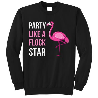 Party Like A Flock Star Pink Flamingo Sweatshirt