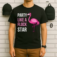 Party Like A Flock Star Pink Flamingo T-Shirt