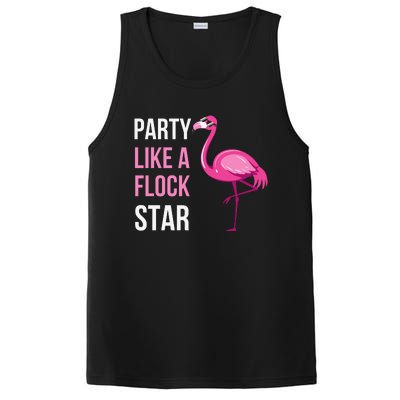 Party Like A Flock Star Pink Flamingo PosiCharge Competitor Tank