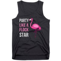 Party Like A Flock Star Pink Flamingo Tank Top