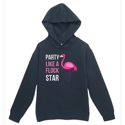 Party Like A Flock Star Pink Flamingo Urban Pullover Hoodie