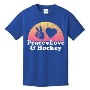 Peace Love And Hockey Gift Kids T-Shirt