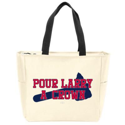 POUR LARRY A CROWN Home Run Celebration Funny Zip Tote Bag