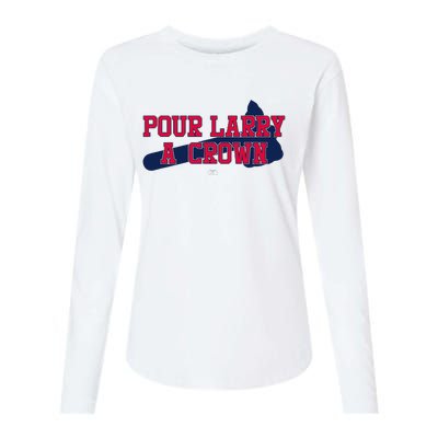 POUR LARRY A CROWN Home Run Celebration Funny Womens Cotton Relaxed Long Sleeve T-Shirt