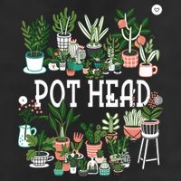 Plant Lover And Gardener Pot Head Succulent 7 Panel Mesh Trucker Snapback Hat