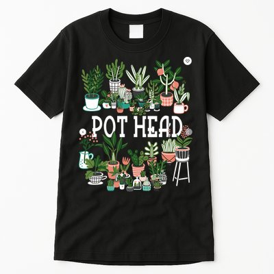 Plant Lover And Gardener Pot Head Succulent Tall T-Shirt
