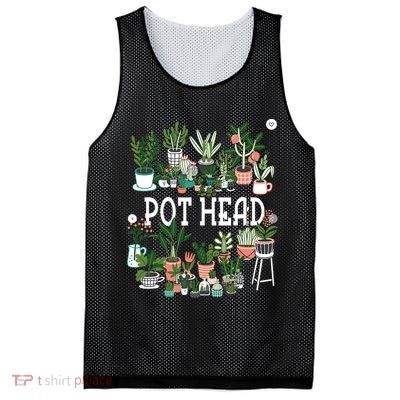 Plant Lover And Gardener Pot Head Succulent Mesh Reversible Basketball Jersey Tank
