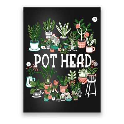 Plant Lover And Gardener Pot Head Succulent Poster
