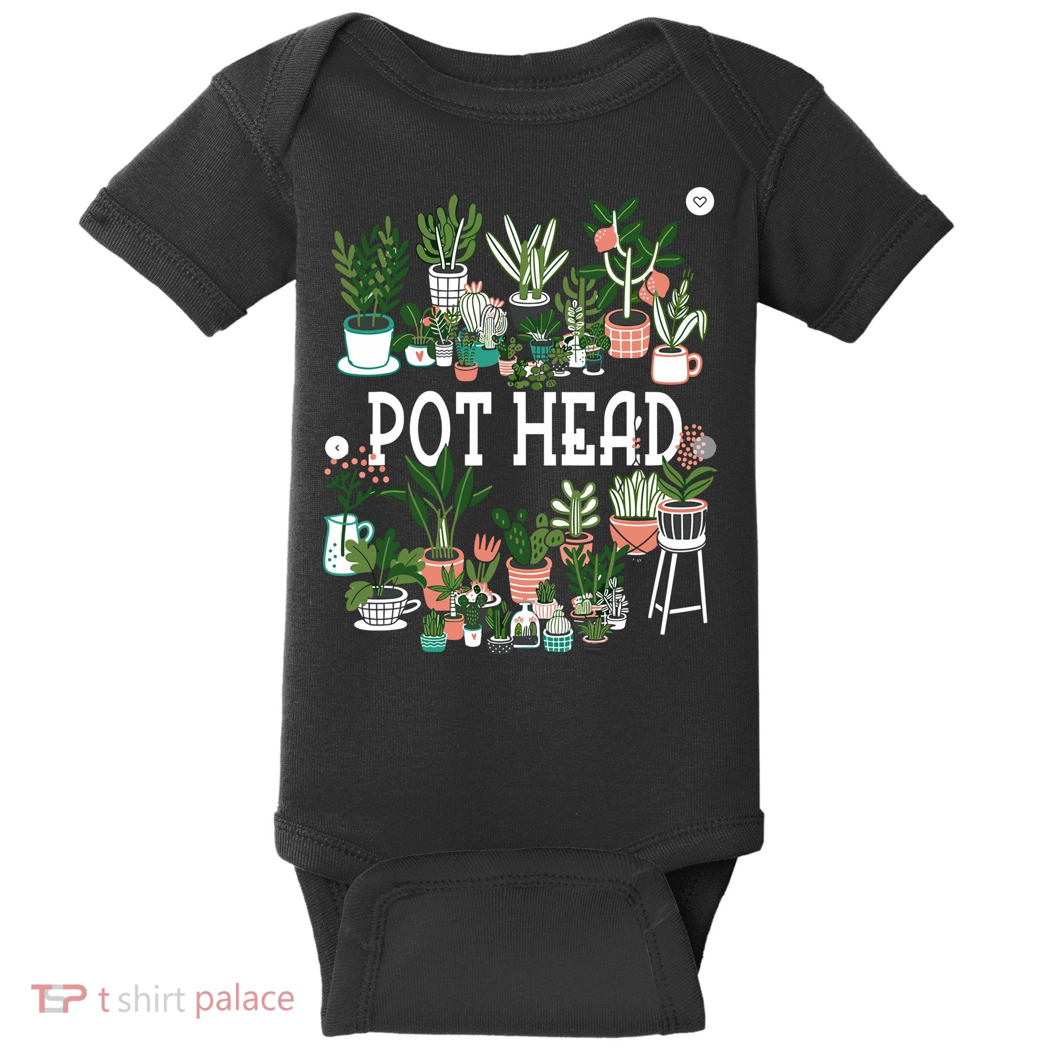 Plant Lover And Gardener Pot Head Succulent Baby Bodysuit