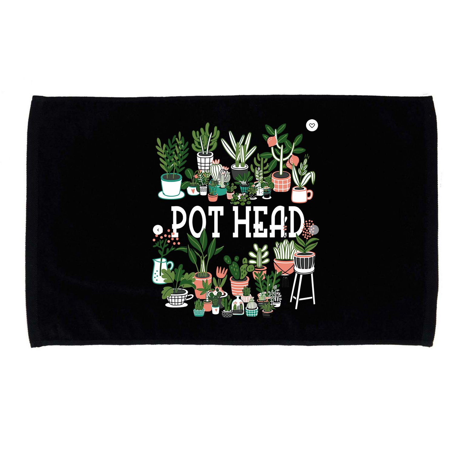 Plant Lover And Gardener Pot Head Succulent Microfiber Hand Towel