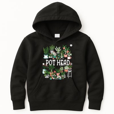Plant Lover And Gardener Pot Head Succulent Kids Hoodie