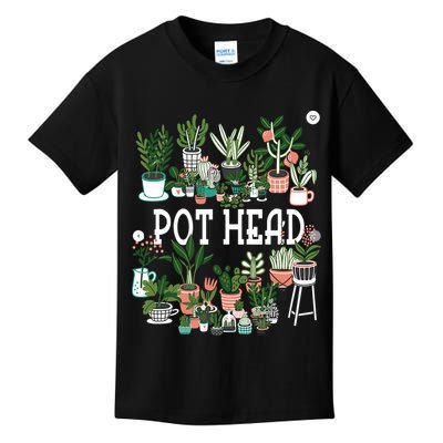 Plant Lover And Gardener Pot Head Succulent Kids T-Shirt