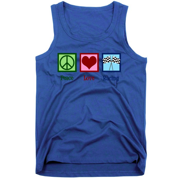 Peace Love Auto Racing Gift Tank Top