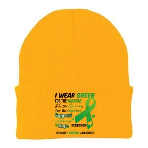 Promote Lymphoma Awareness Wear Green Knit Cap Winter Beanie