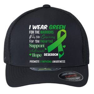 Promote Lymphoma Awareness Wear Green Flexfit Unipanel Trucker Cap