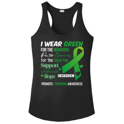 Promote Lymphoma Awareness Wear Green Ladies PosiCharge Competitor Racerback Tank