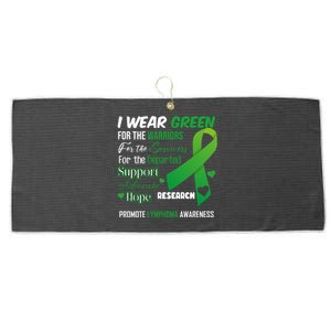 Promote Lymphoma Awareness Wear Green Large Microfiber Waffle Golf Towel