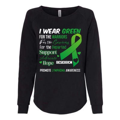 Promote Lymphoma Awareness Wear Green Womens California Wash Sweatshirt