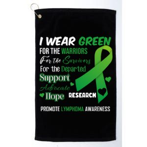 Promote Lymphoma Awareness Wear Green Platinum Collection Golf Towel