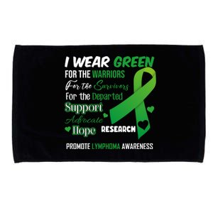 Promote Lymphoma Awareness Wear Green Microfiber Hand Towel