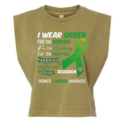 Promote Lymphoma Awareness Wear Green Garment-Dyed Women's Muscle Tee