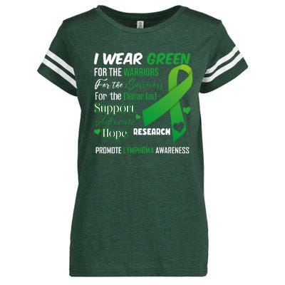 Promote Lymphoma Awareness Wear Green Enza Ladies Jersey Football T-Shirt