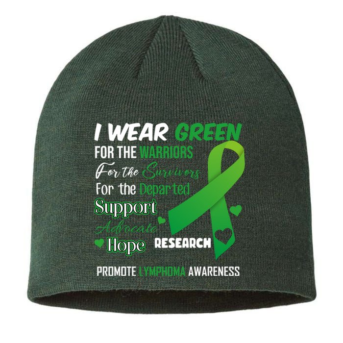 Promote Lymphoma Awareness Wear Green Sustainable Beanie