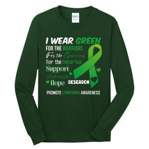 Promote Lymphoma Awareness Wear Green Tall Long Sleeve T-Shirt