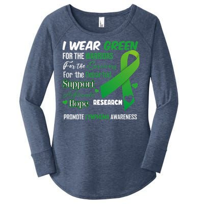 Promote Lymphoma Awareness Wear Green Women's Perfect Tri Tunic Long Sleeve Shirt