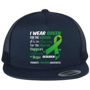 Promote Lymphoma Awareness Wear Green Flat Bill Trucker Hat