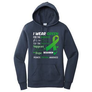 Promote Lymphoma Awareness Wear Green Women's Pullover Hoodie