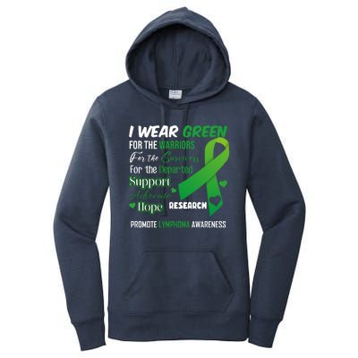 Promote Lymphoma Awareness Wear Green Women's Pullover Hoodie