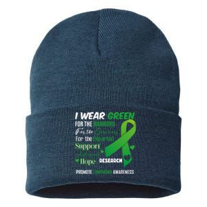 Promote Lymphoma Awareness Wear Green Sustainable Knit Beanie