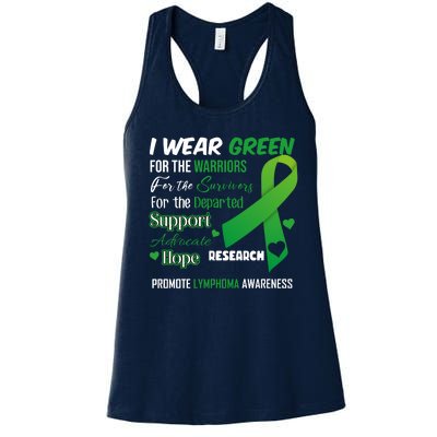 Promote Lymphoma Awareness Wear Green Women's Racerback Tank