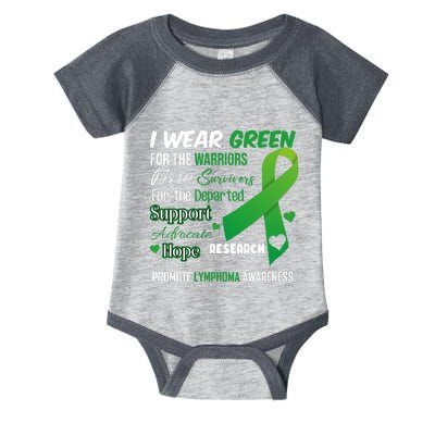 Promote Lymphoma Awareness Wear Green Infant Baby Jersey Bodysuit