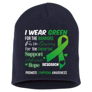 Promote Lymphoma Awareness Wear Green Short Acrylic Beanie