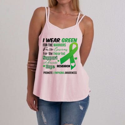 Promote Lymphoma Awareness Wear Green Women's Strappy Tank