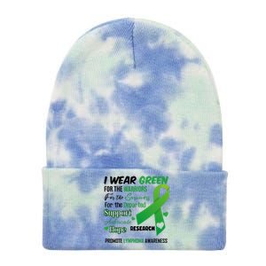 Promote Lymphoma Awareness Wear Green Tie Dye 12in Knit Beanie