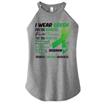 Promote Lymphoma Awareness Wear Green Women's Perfect Tri Rocker Tank