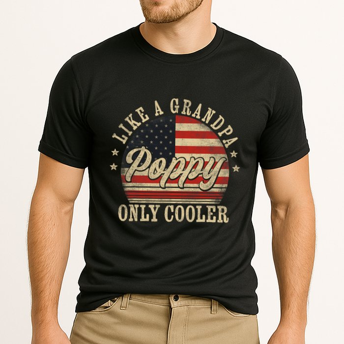 Poppy Like A Grandpa Only Cooler Poppy FatherS Day Cooling Performance Crew T-Shirt