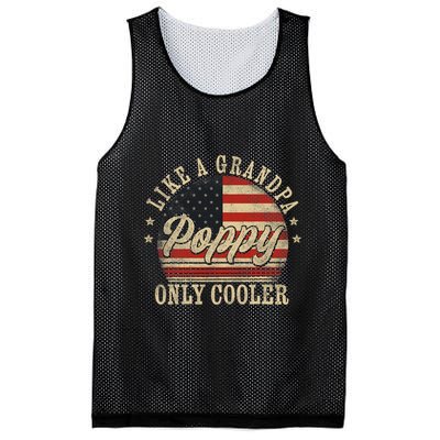 Poppy Like A Grandpa Only Cooler Poppy FatherS Day Mesh Reversible Basketball Jersey Tank
