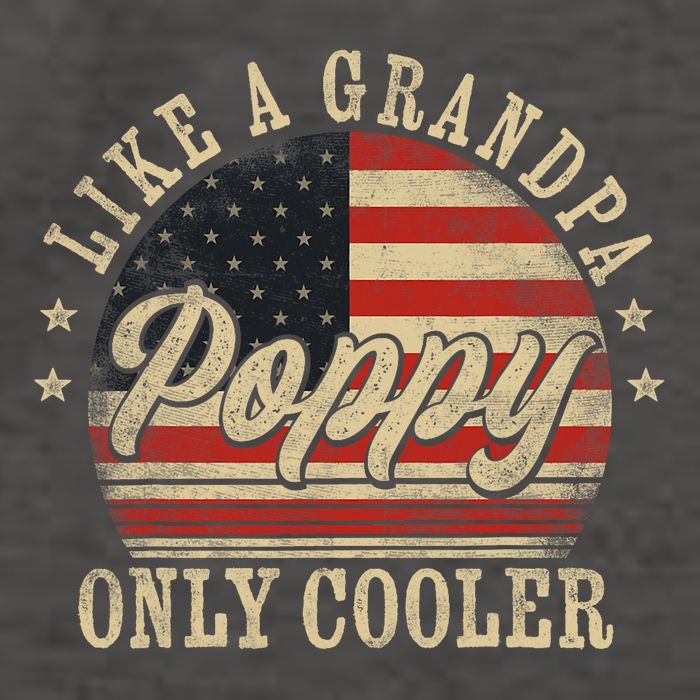 Poppy Like A Grandpa Only Cooler Poppy FatherS Day Vector Backpack