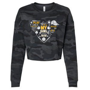 Play Like A Champion That’S My Girl Softball Mom Refuse To Lose Cropped Pullover Crew